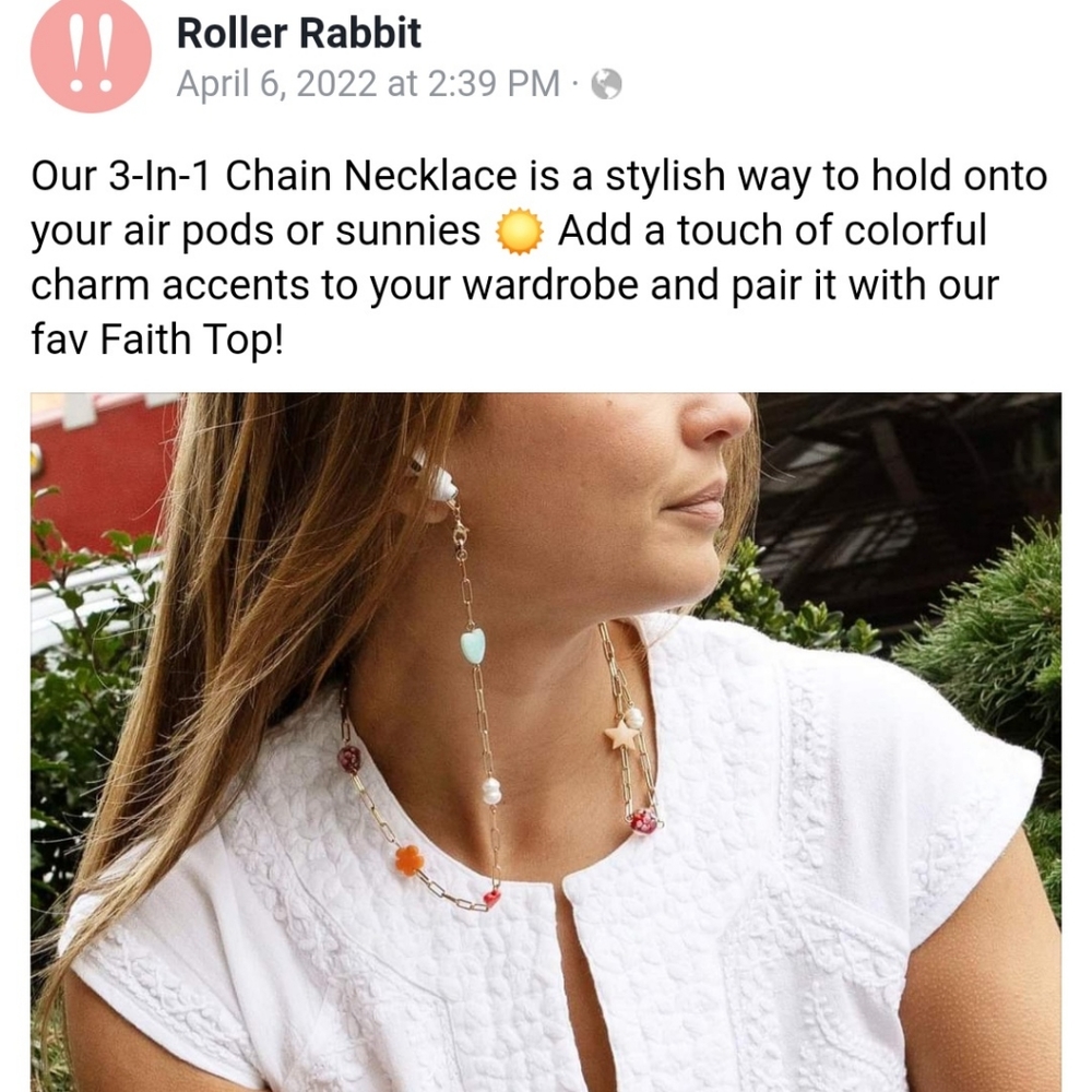 Roller Rabbit 3-in-1 Chain !!! NEW NEVER WORN! RARE! - Picture 8 of 8